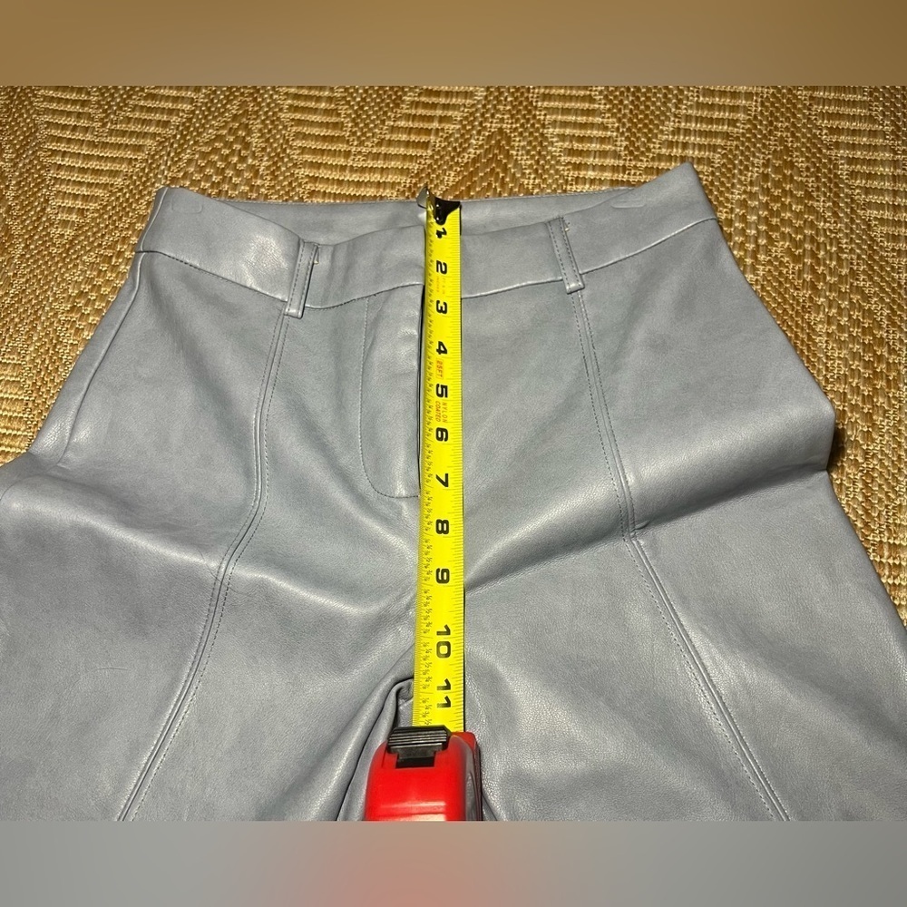 7 For All Mankind Women's Baby Blue Leather Style Pants, Wide Leg, Size XS - Picture 7 of 10